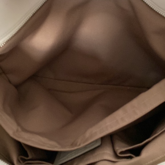 Coach creamy/white color leather diaper bag with 2 changing pads - Picture 10 of 15